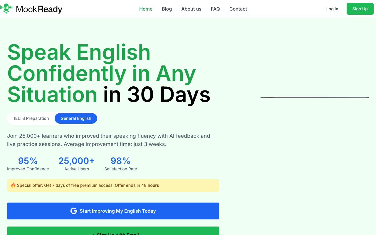 MockReady.Com - Improve Your IELTS Speaking by Practicing with Real People