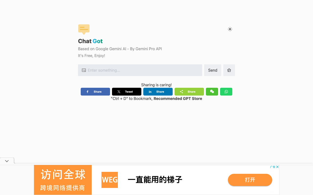 Chat Gemini - Based on Gemini Pro API, It's Free