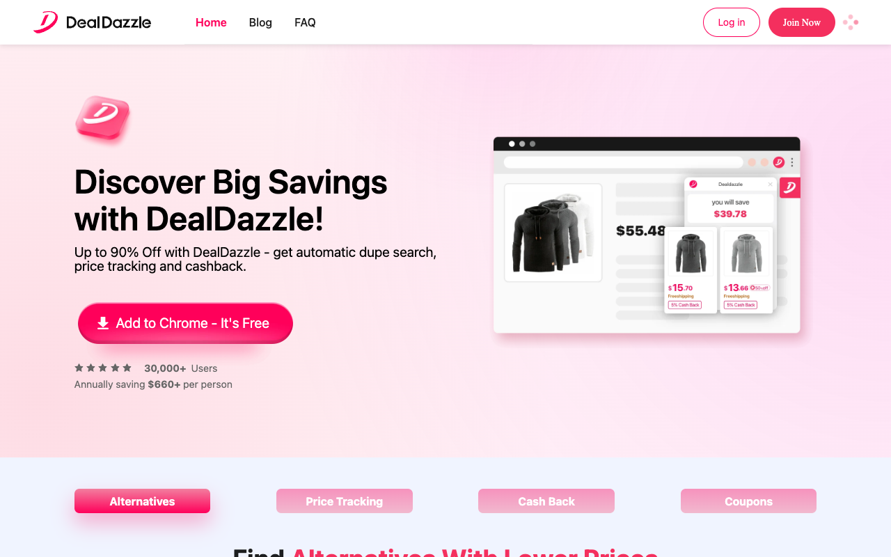 DealDazzle - Find Budget-Friendly Alternatives and Coupons with Ease