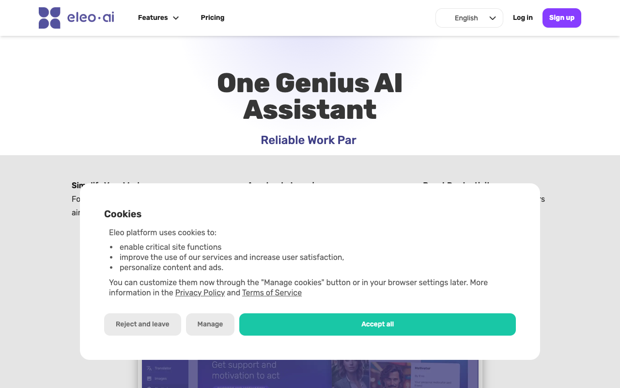 Eleo.ai - Your All-in-One Content Creation Tool AI Technology