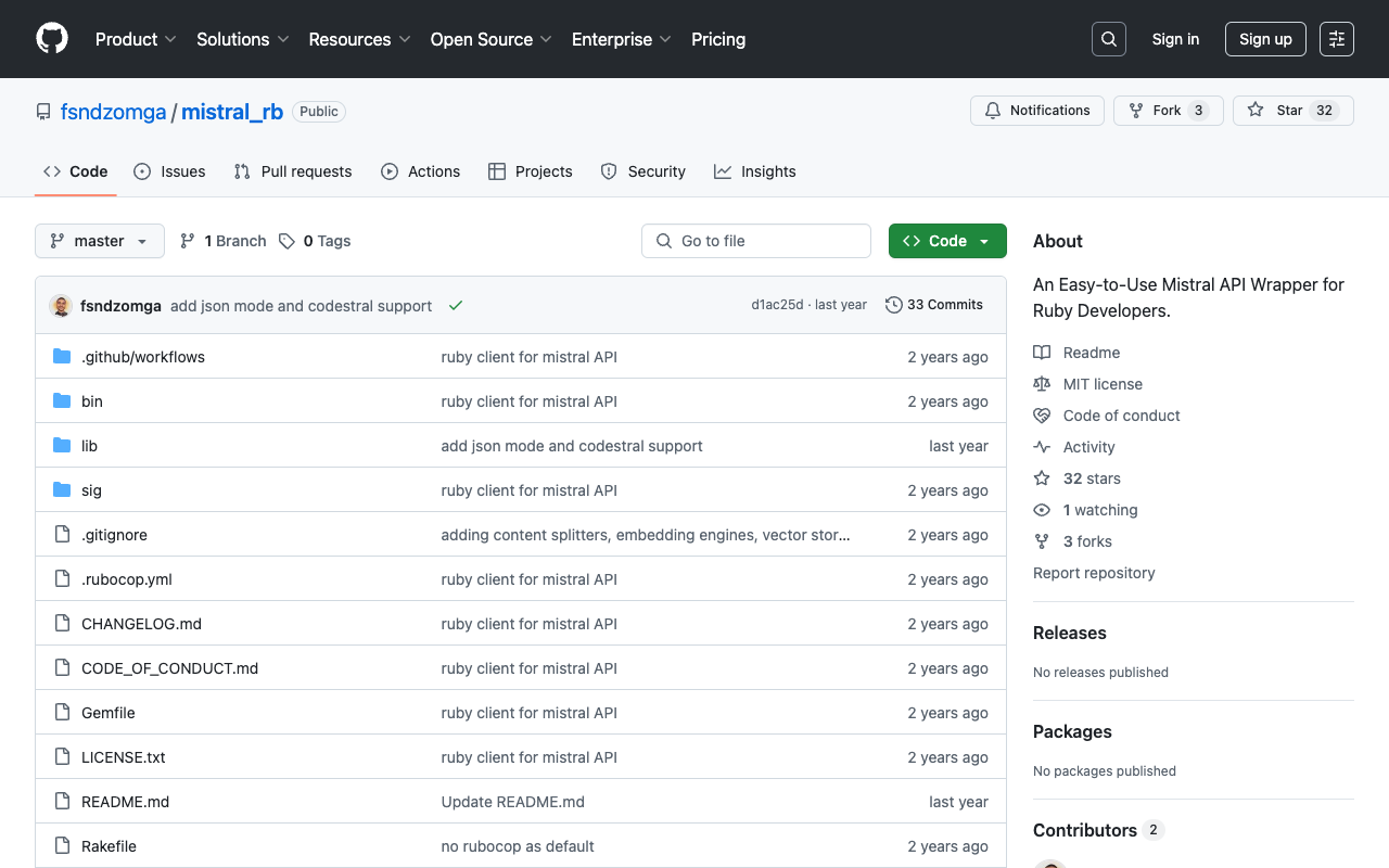 Mistral-rb - An Easy-to-Use Mistral API Wrapper for Ruby Developers