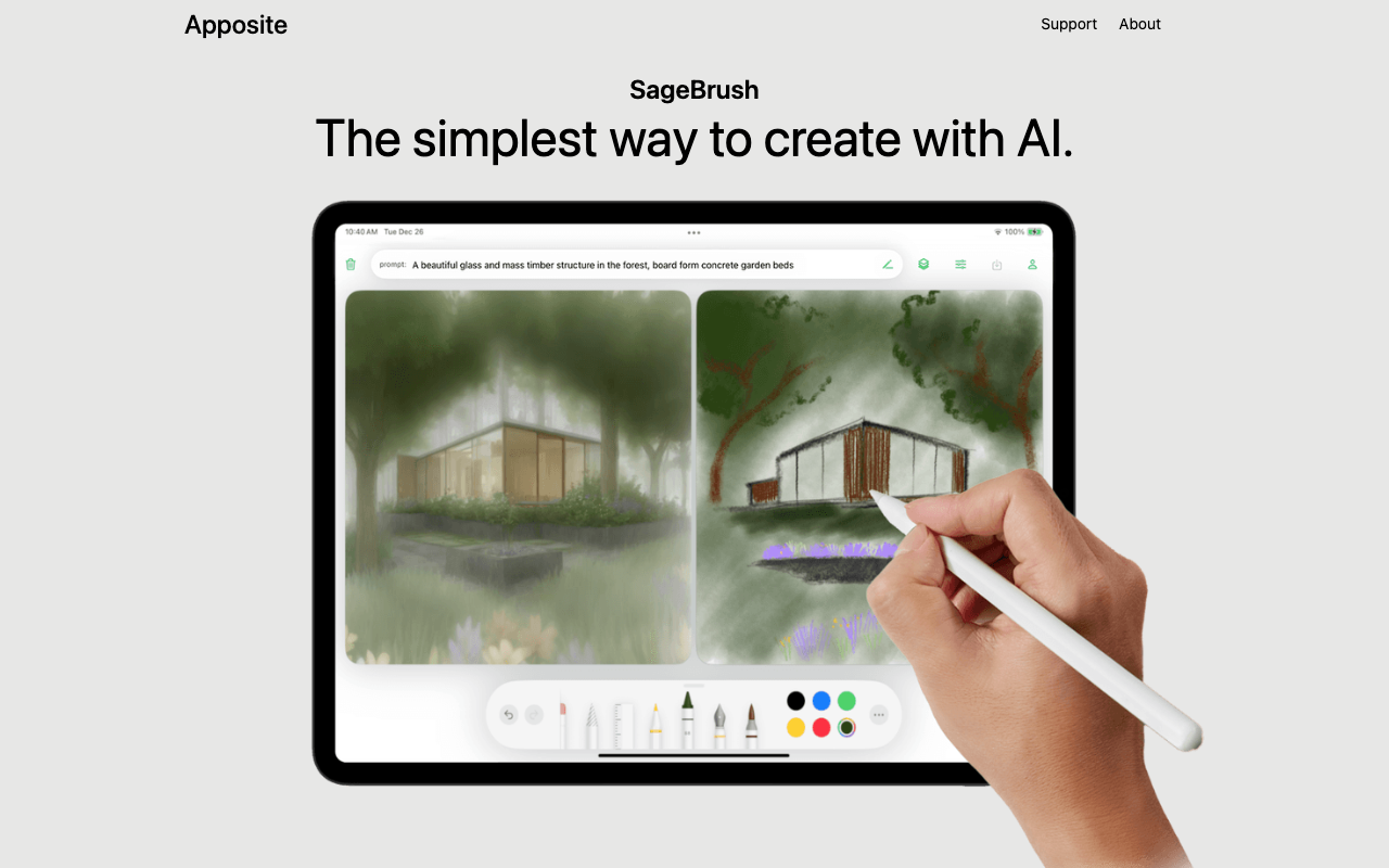 Sage Brush: AI Painter - The simplest way to create with AI