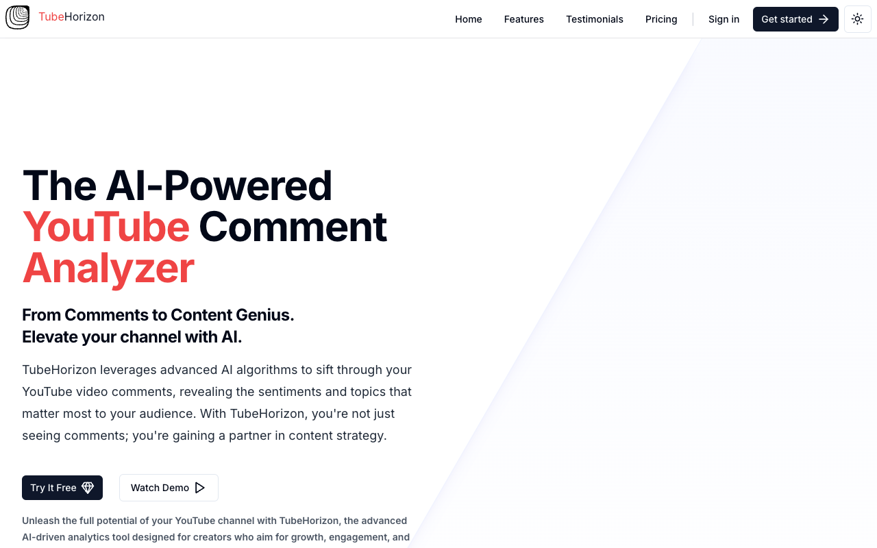 TubeHorizon - The AI-Powered YouTube Comment Analyzer