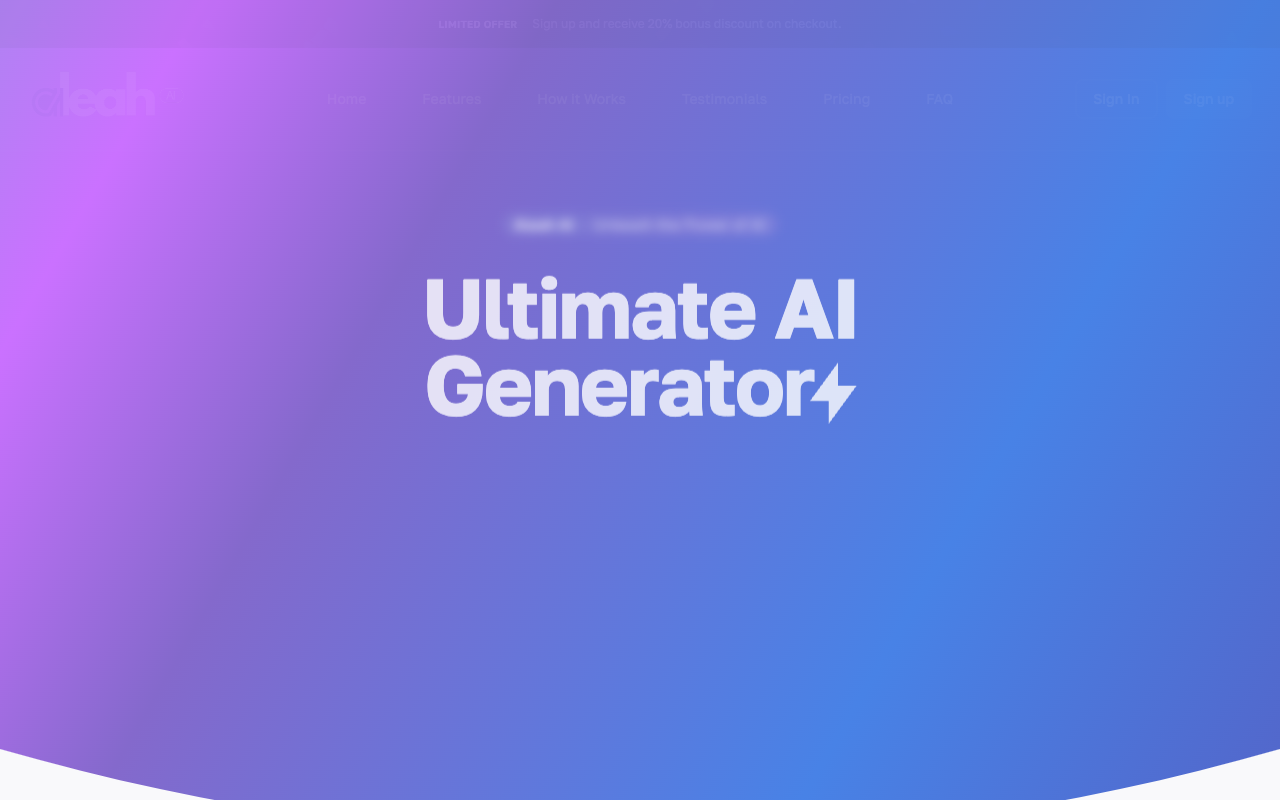 Aleah AI - The Only Artificial Intelligence Service you ever need AI Content Creation