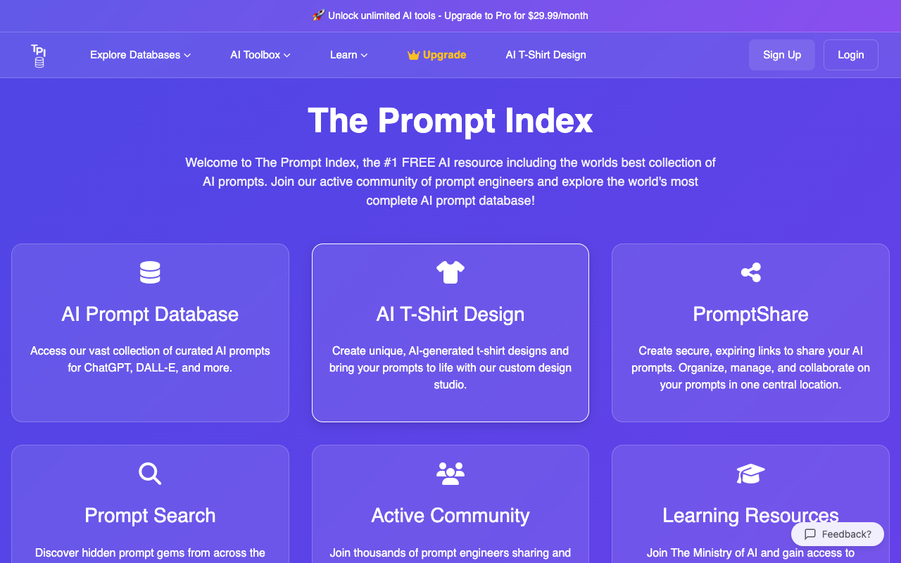 The Prompt Index - The #1 AI Resource