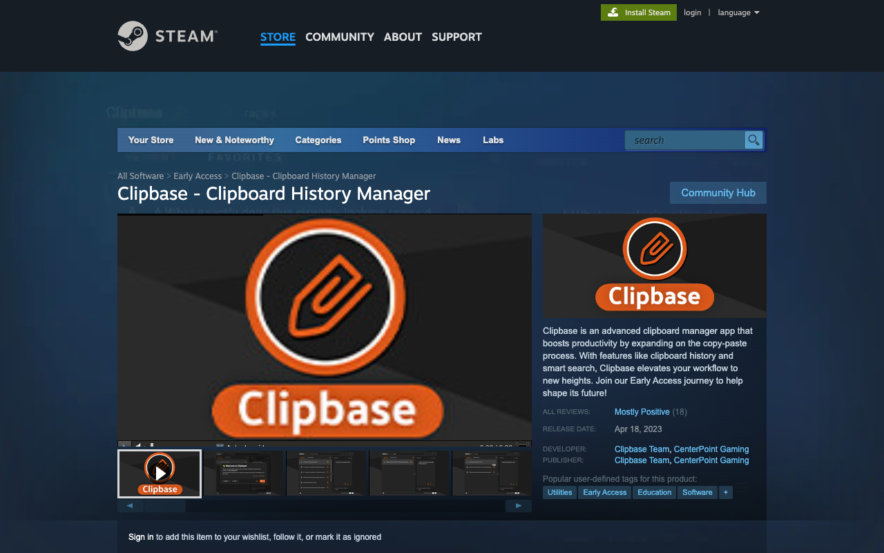 Clipbase - Clipboard History Manager for Windows