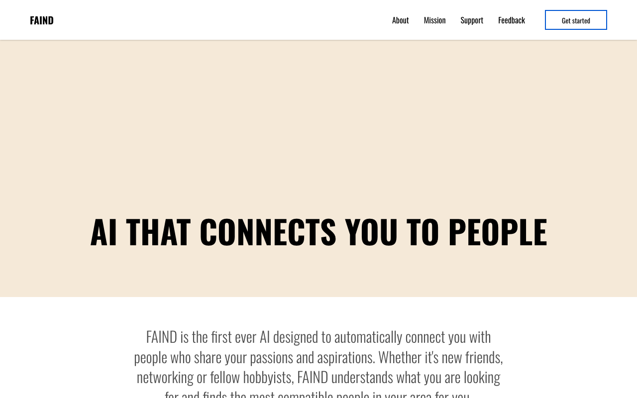 FAIND - AI that automatically connects people with similar interests