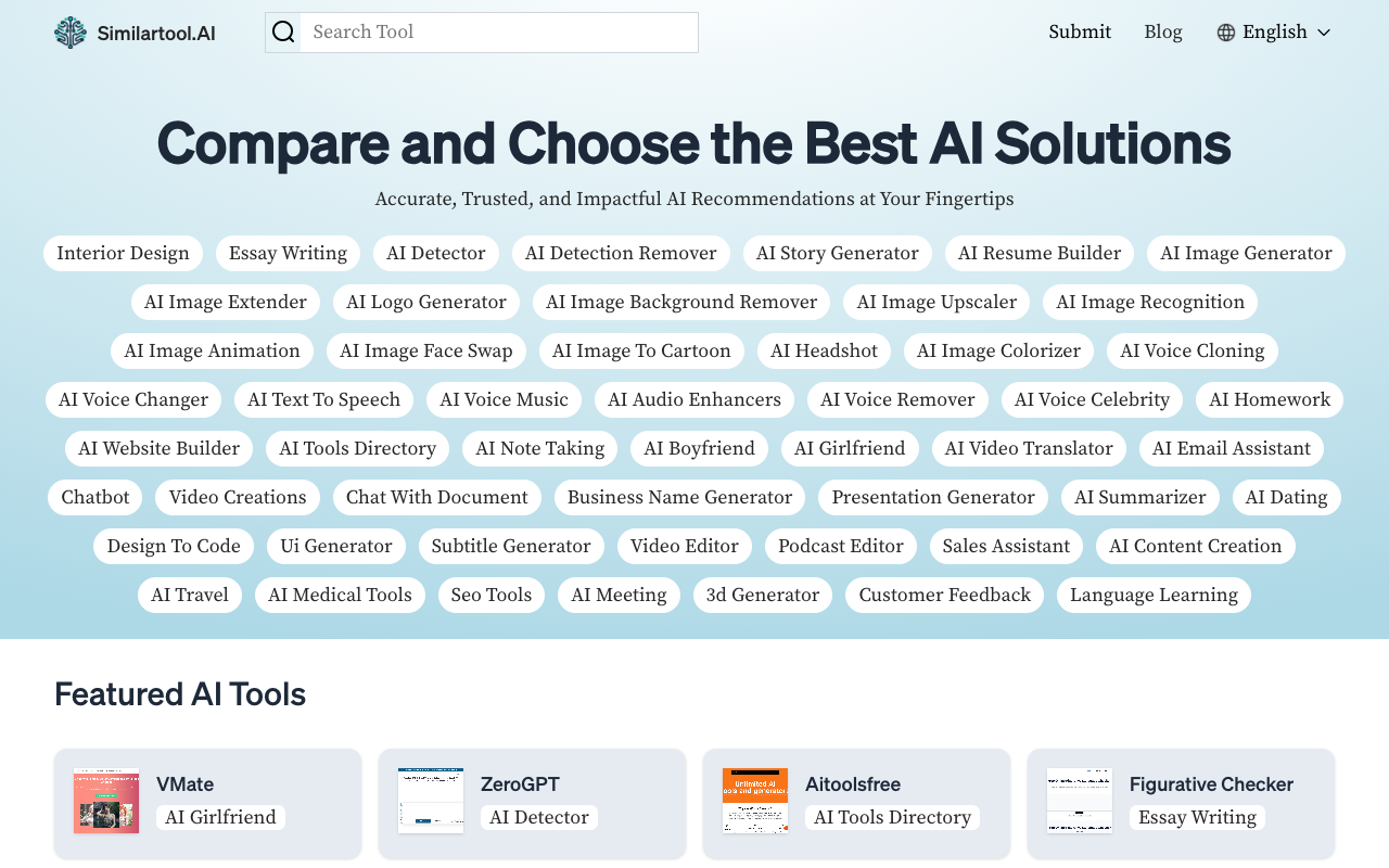 Similartool.AI - Compare and choose the best AI solutions