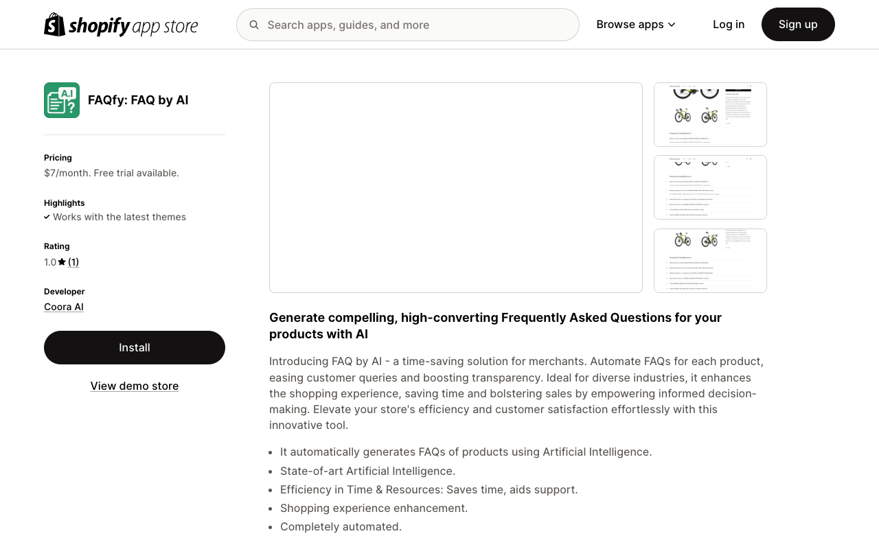 FAQfy: FAQ by AI - Automated FAQ of products using Artificial Intelligence