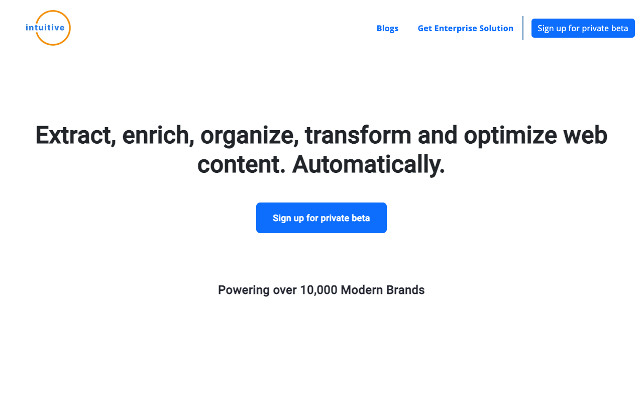 Intuitive API - AI-powered Web Content Extraction and Organization