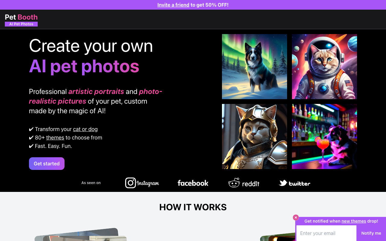 Pet Booth: AI Pet Photos - Create AI pet photos and portraits of your cat or dog