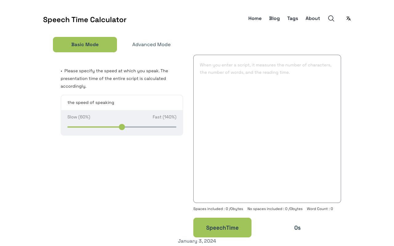 Speech Time Calculator - Calculate Your Speech Duration with Ease