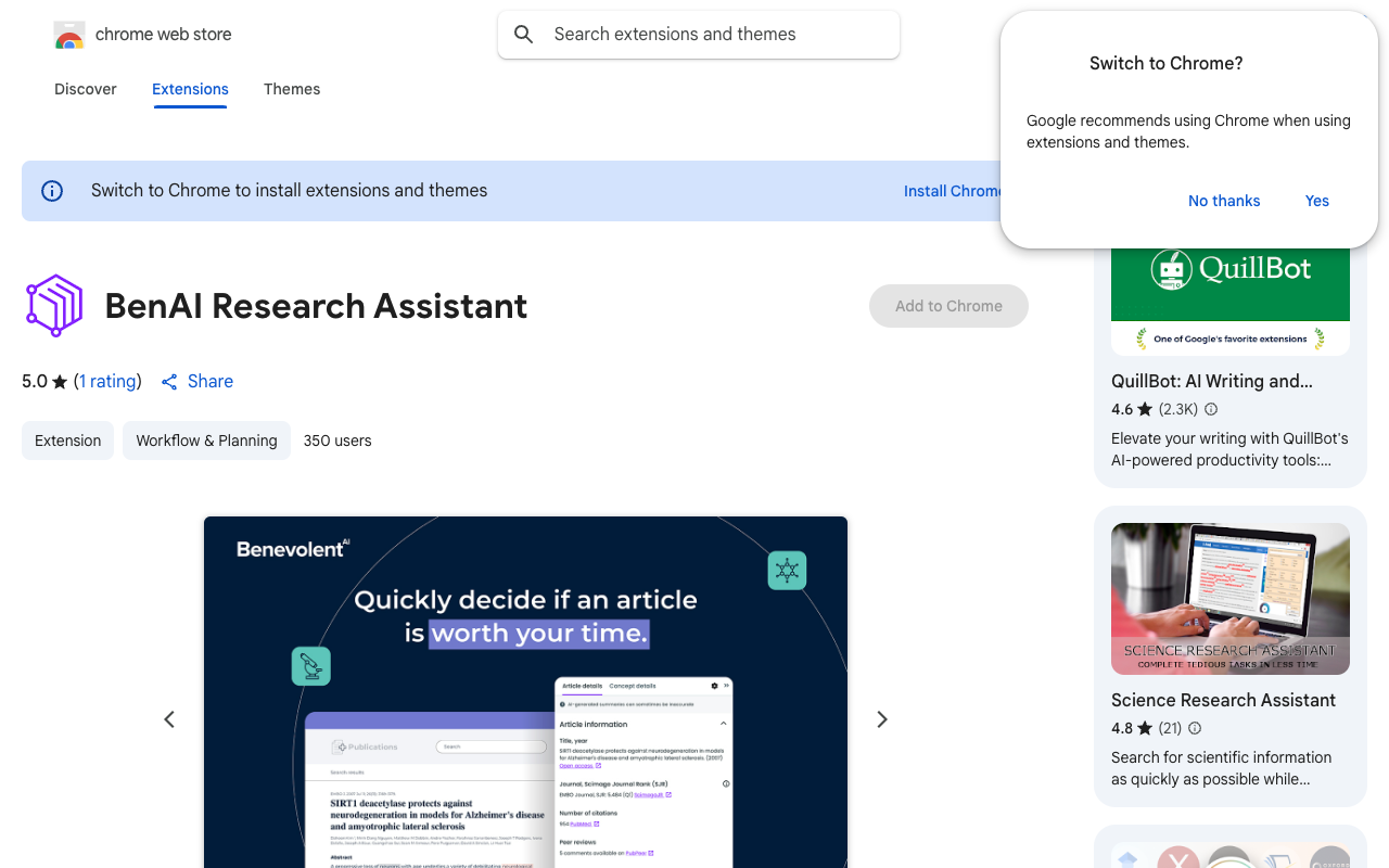 BenAI Research Assistant - AI-powered literature analysis tool