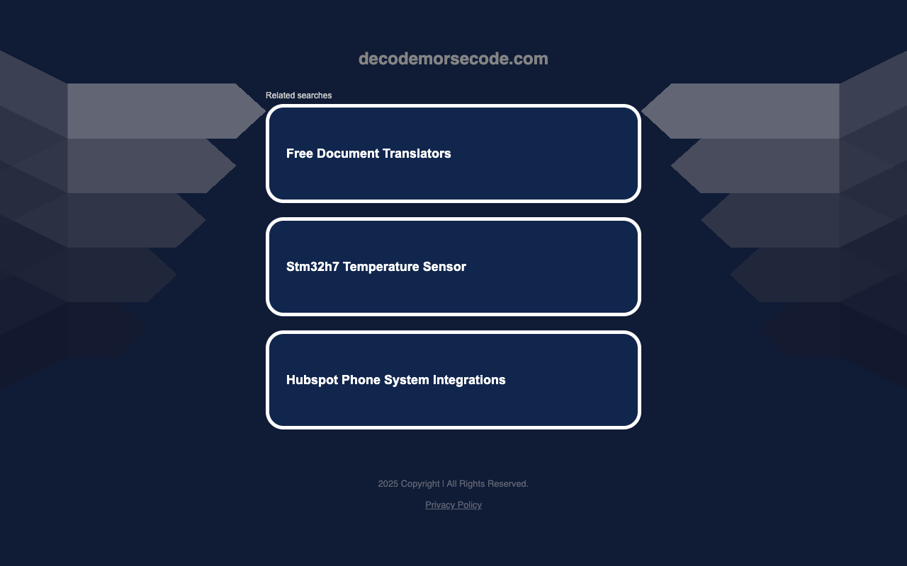 Decode Morse Code - Decode dots & dashes Technology Communication