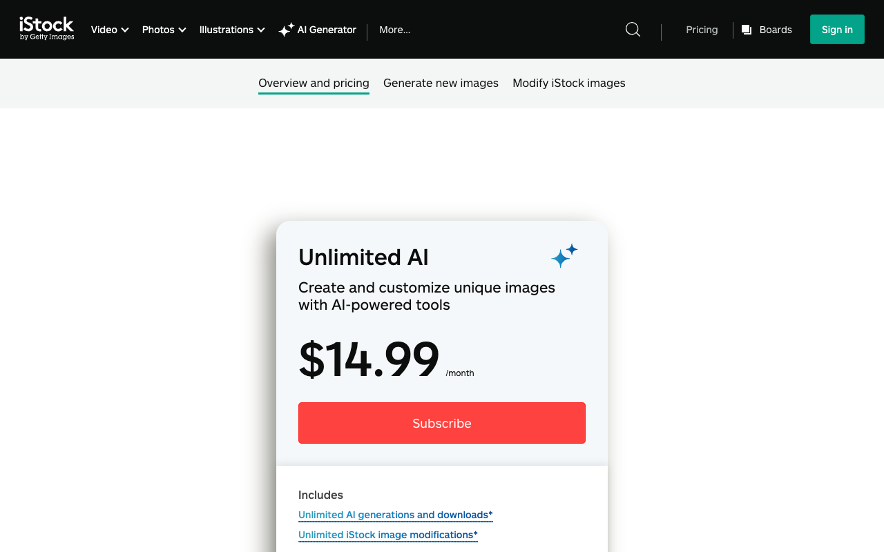 Generative AI by iStock - Text-to-image platform designed to make stock photos