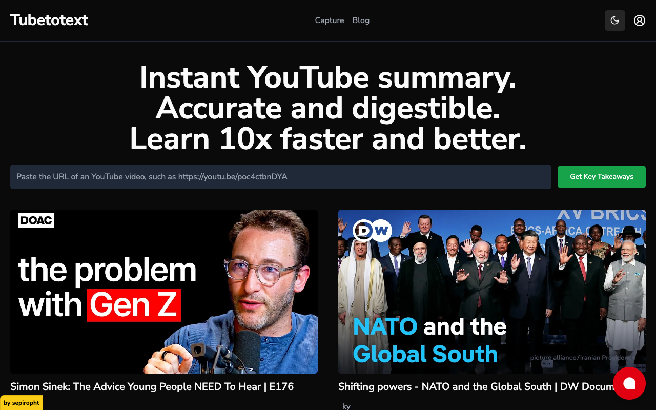 Tube to Text - Transforming YouTube Videos into Easy-to-Read Summaries