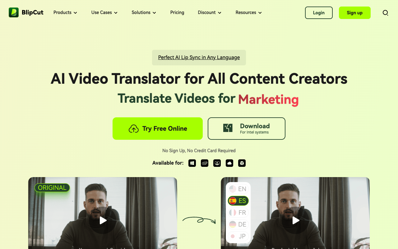 BlipCut AI Video Translator - Translate Videos Online Accurately