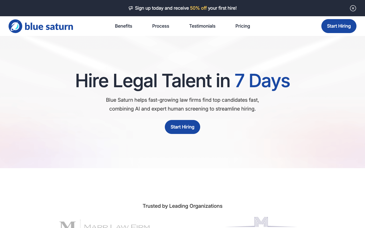 Blue Saturn - Recruiting Co-pilot: Hiring Made Easy Hiring Recruitment SaaS