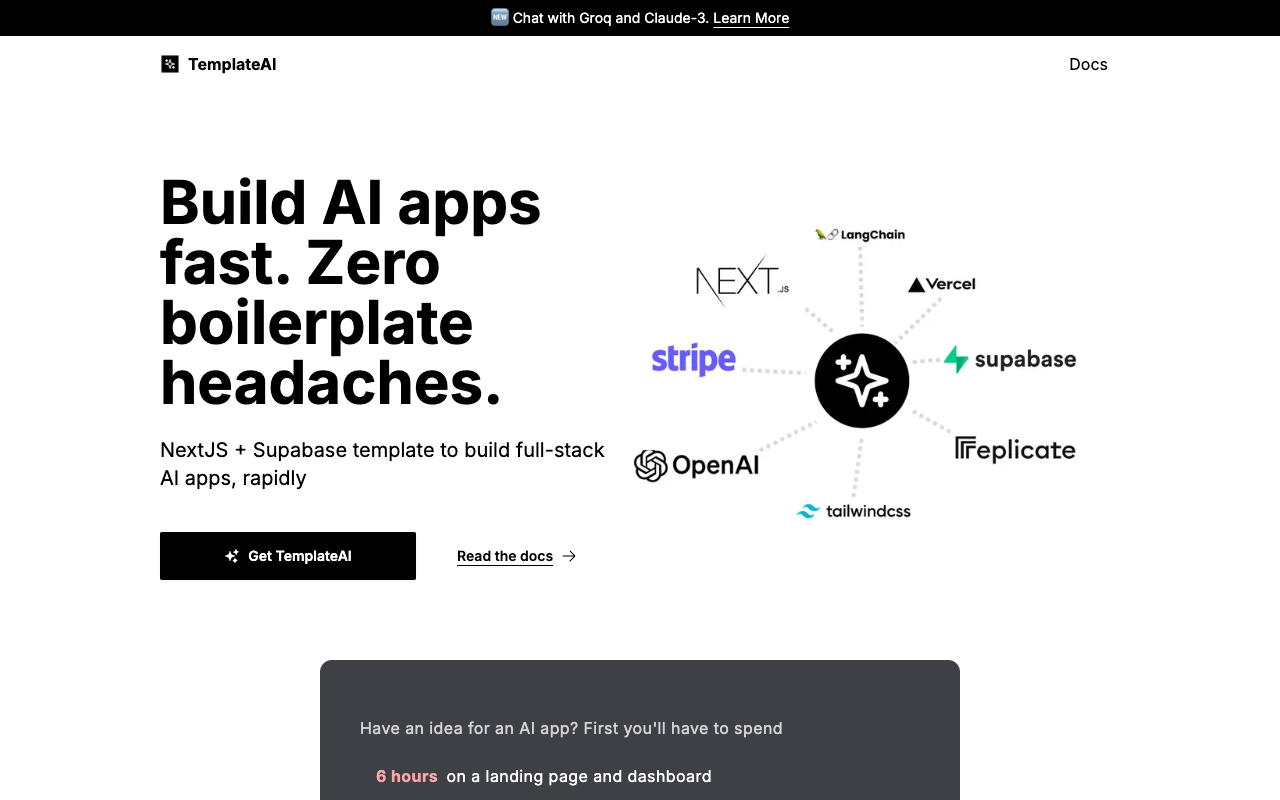 TemplateAI - Build AI Apps Rapidly Without Boilerplate