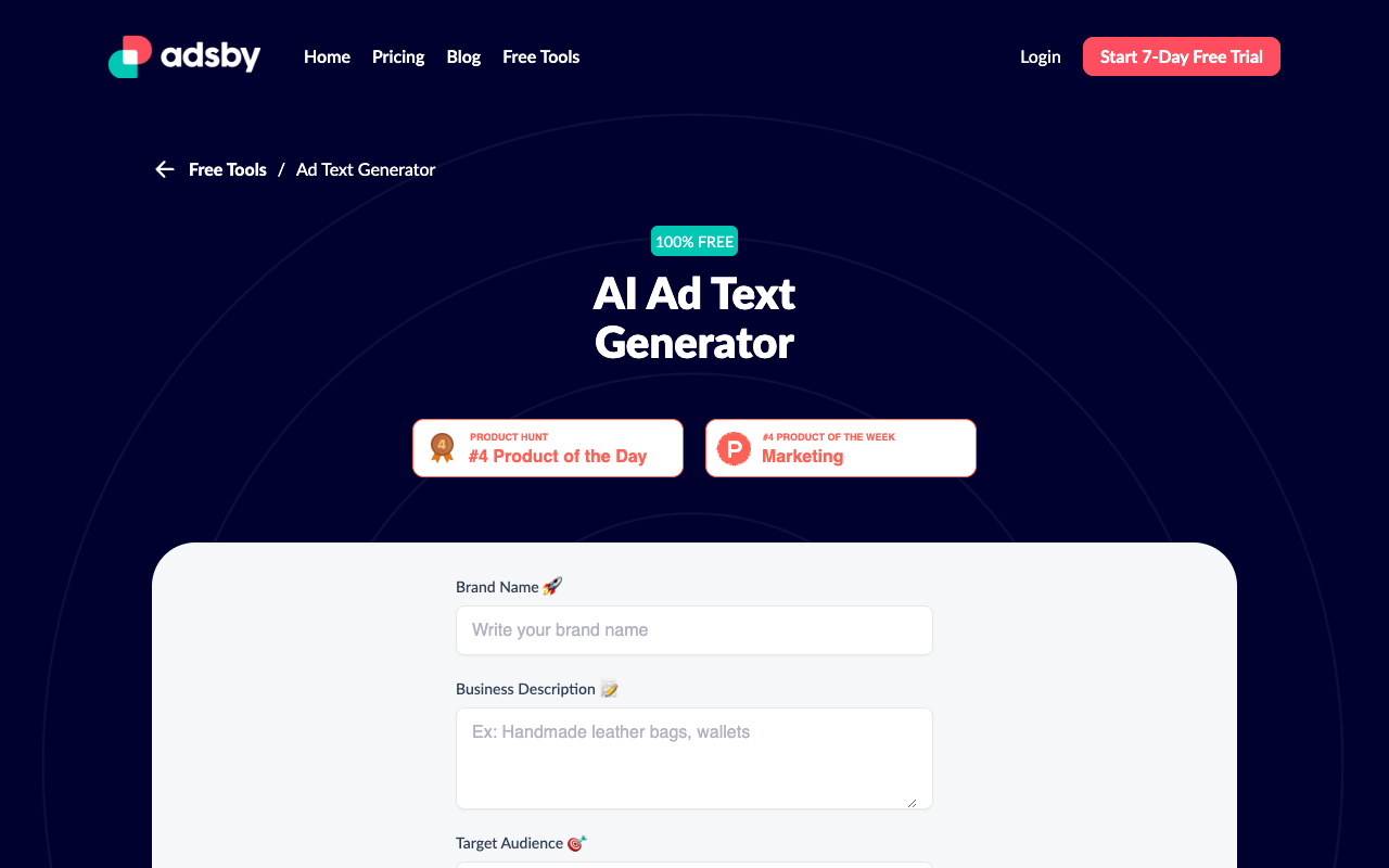 AI Ad Text Generator - Create ad texts in seconds with AI