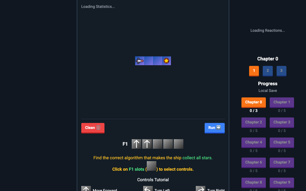 PlayAlgoShip - Puzzle Game: Guide the Ship to Collect All Stars