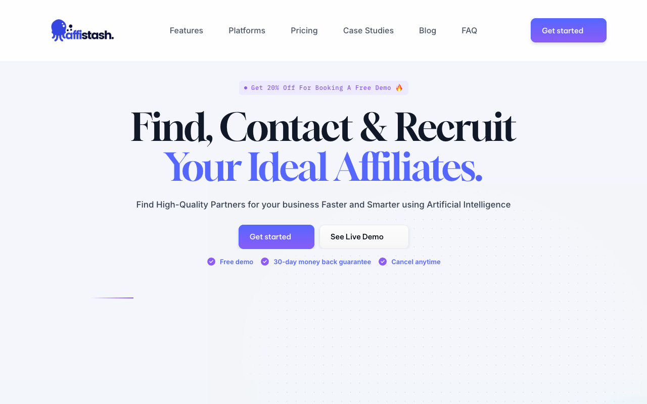 Affistash - Recruit More Partners to Promote Your Brand AI Marketing Sales