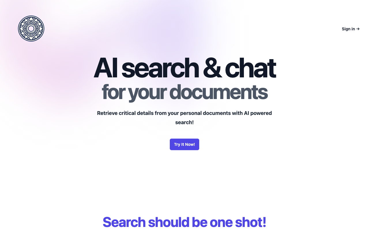 SearchMyDocs.ai - Effortless info retrieval from personal document collection