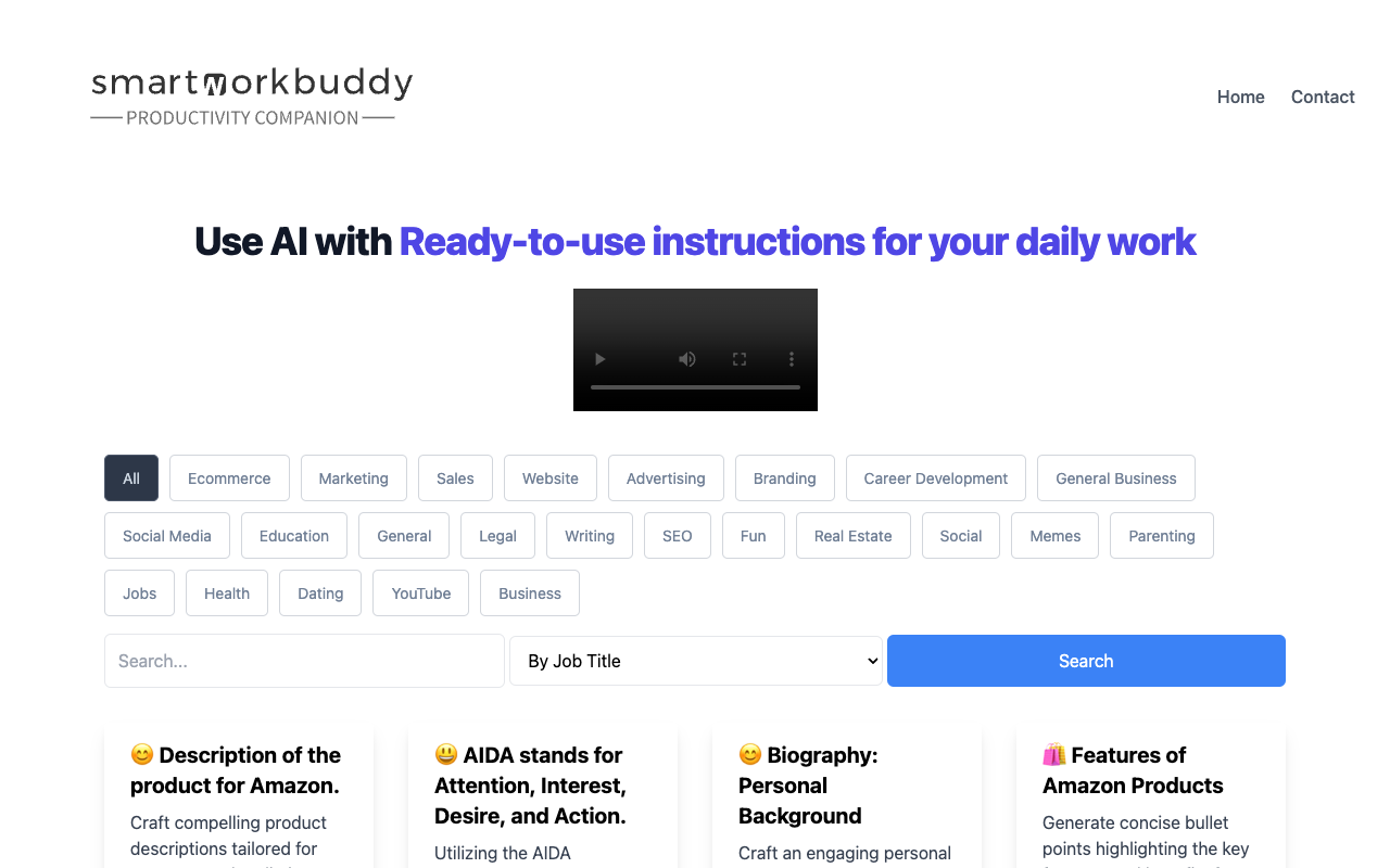 SmartWorkBuddy - Use AI to Help You Work Faster