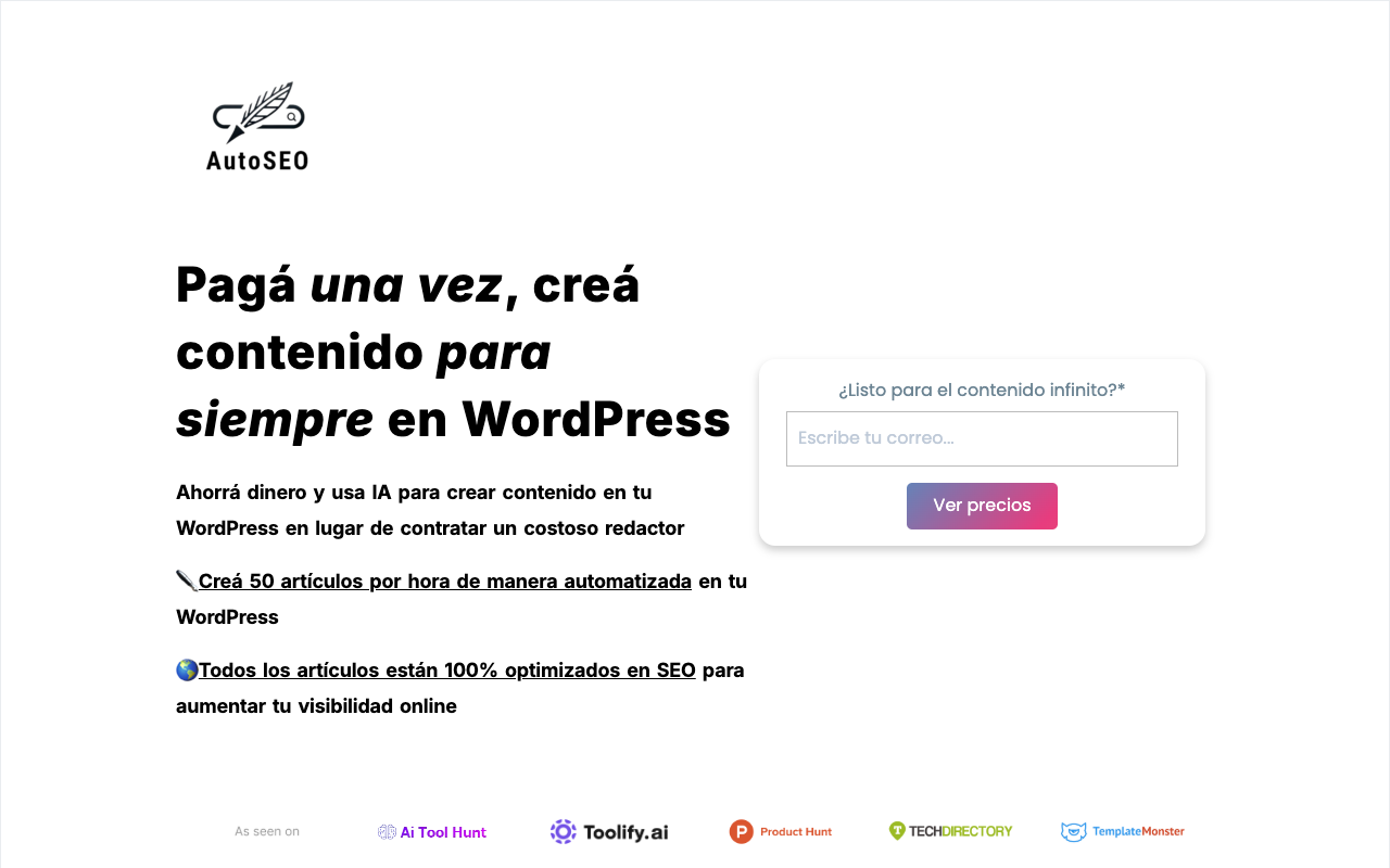 AutoSEO for WordPress - Transforming Hours of Writing into Rapid Content Production with AI
