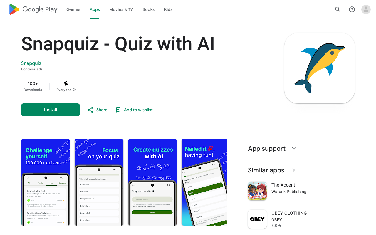 Snapquiz - Expand Your Knowledge and Challenge Your Skills with AI-Driven Quizzes