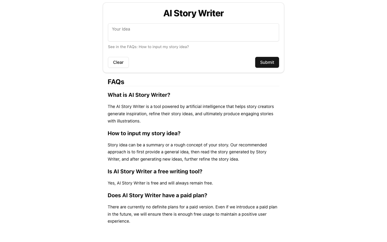 Free AI Story Writer - A Tool to Generate Creative Stories