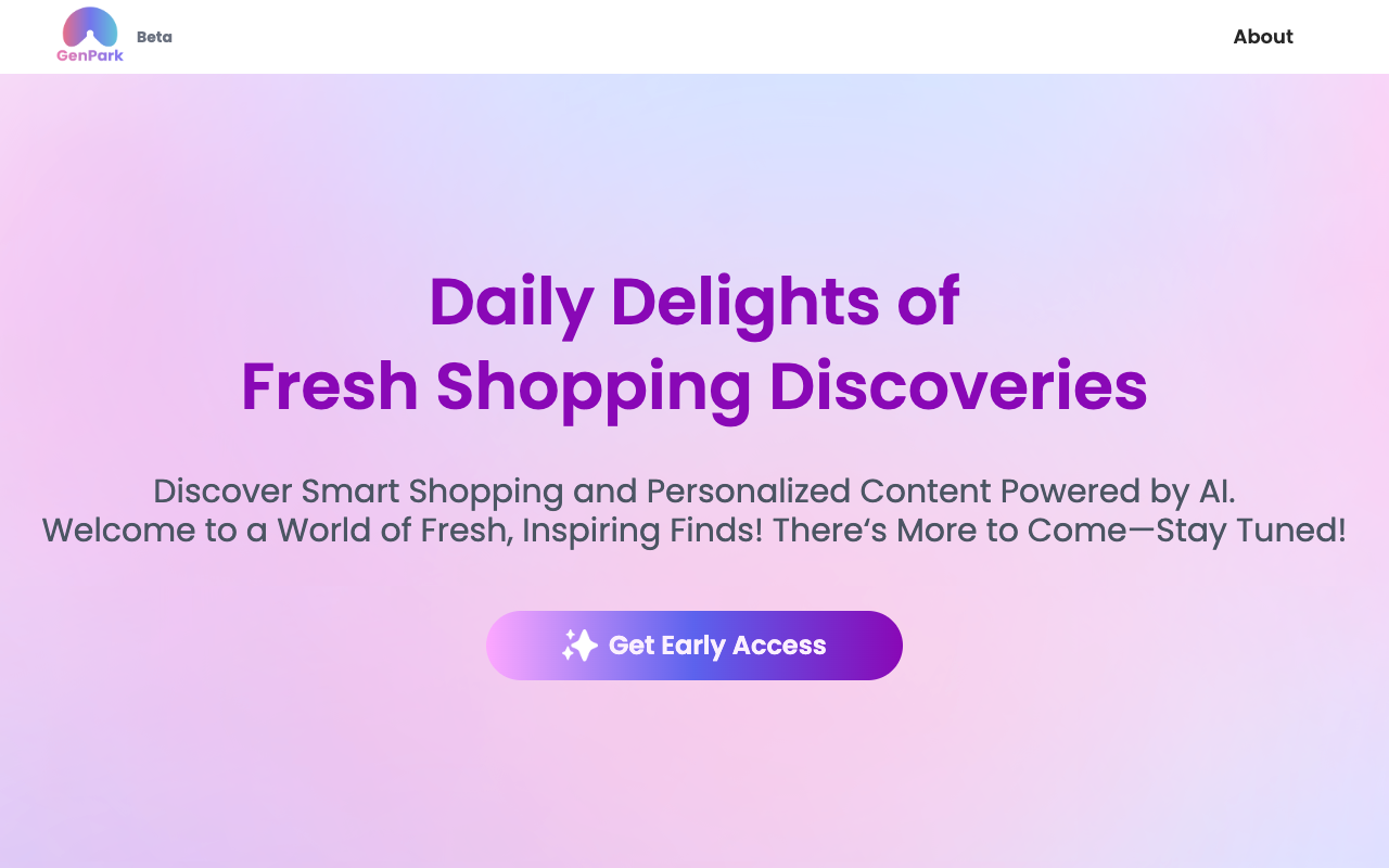 GenPark AI - Daily Delights of Fresh Shopping Discoveries