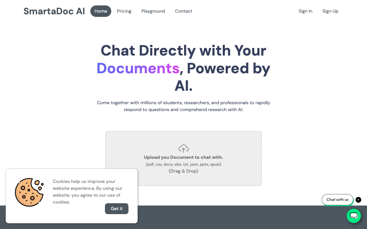 SmartaDoc AI - Revolutionizing Document Reading and Analysis with AI AI Technology