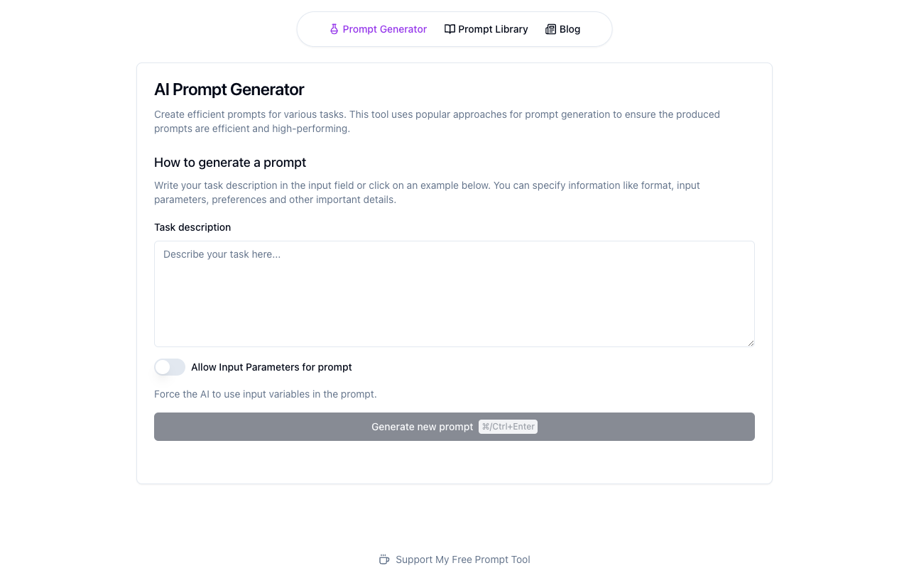 AI Prompt Generator - Create Efficient and High-Performing Prompts