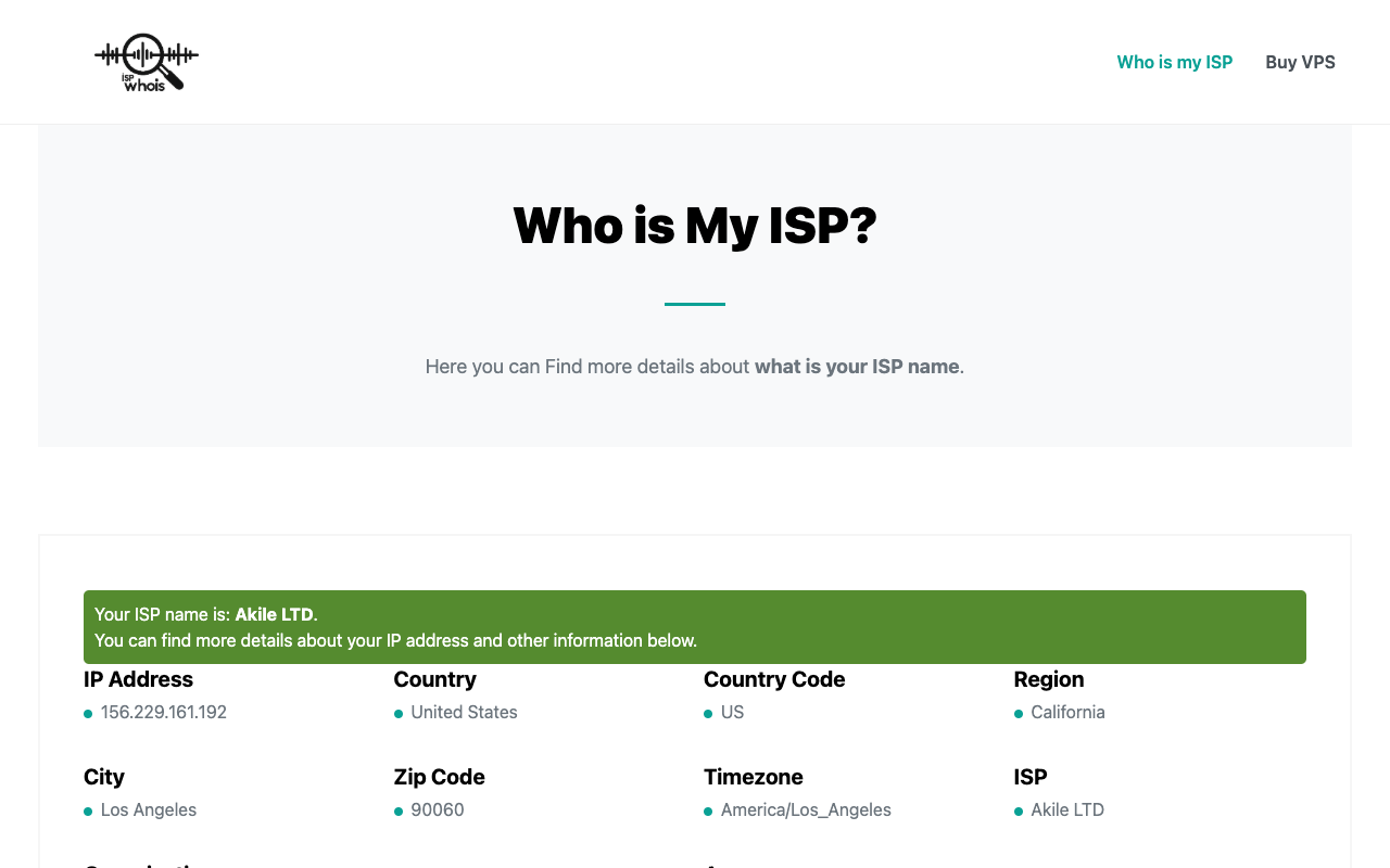 Whois-MyISP - A Fast Tool to Discover Your ISP