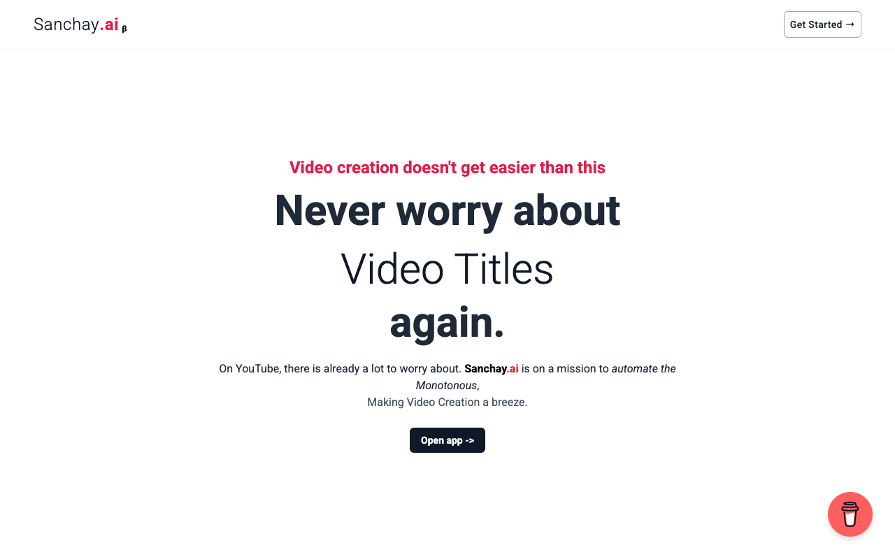 Sanchay.AI - Streamline Video Content Processing with AI AI Video Content Creation