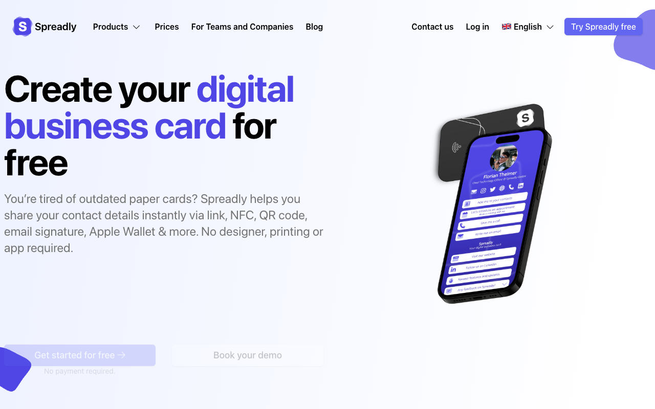 Spreadly Scan - Effortlessly Save Business Cards with Ease