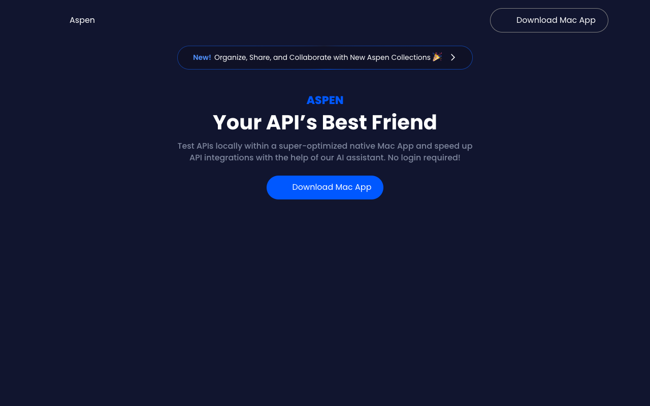 Aspen - A Blazing Fast API Tester with AI Integration