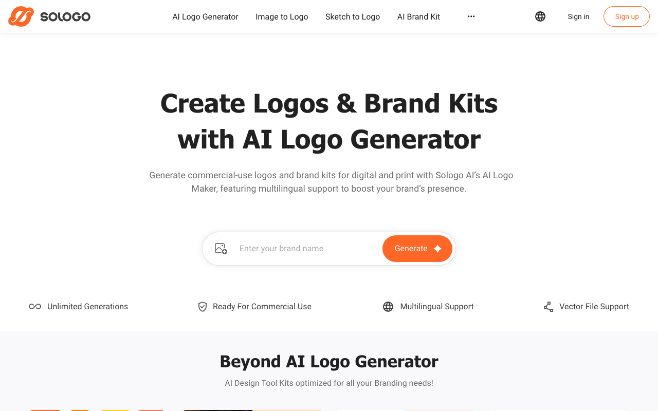 SologoAI - Craft Stunning Logos Solo with AI for Commercial Use