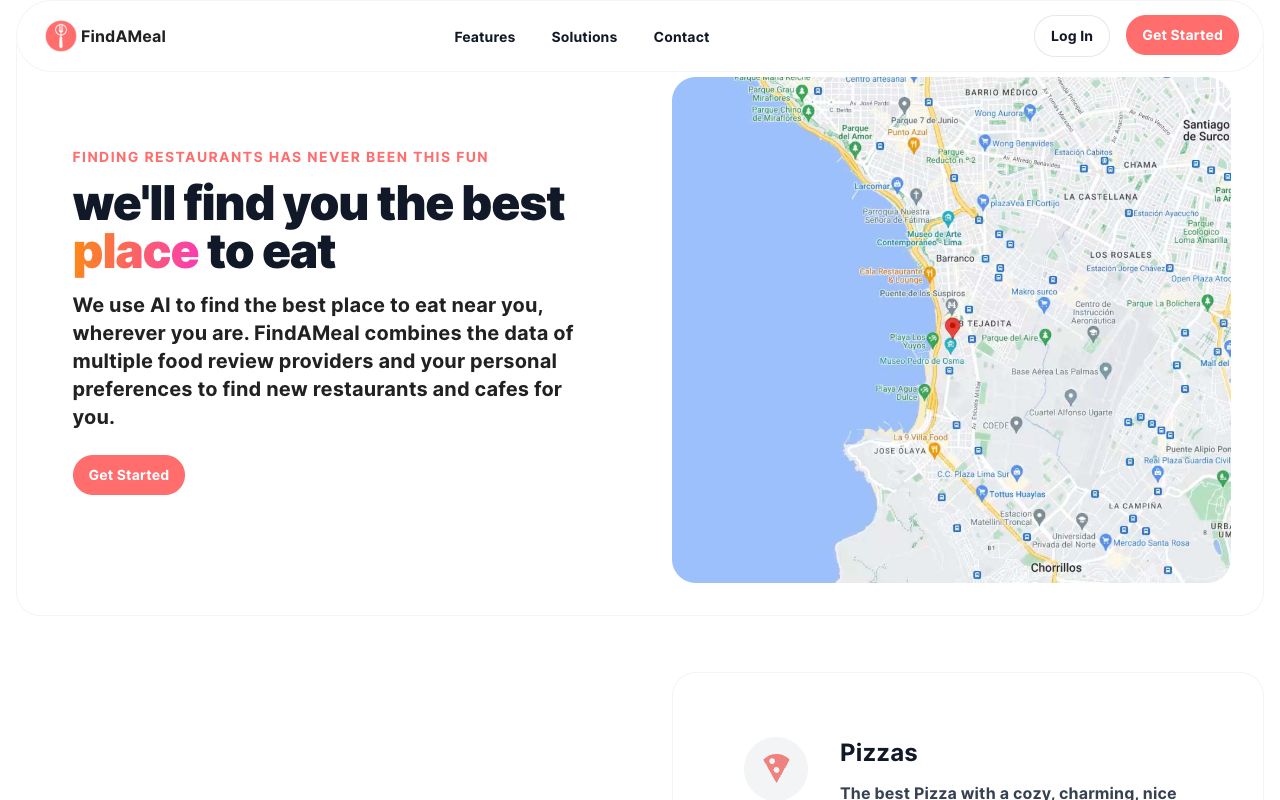 FindAMeal - Use AI to find your next favourite restaurant