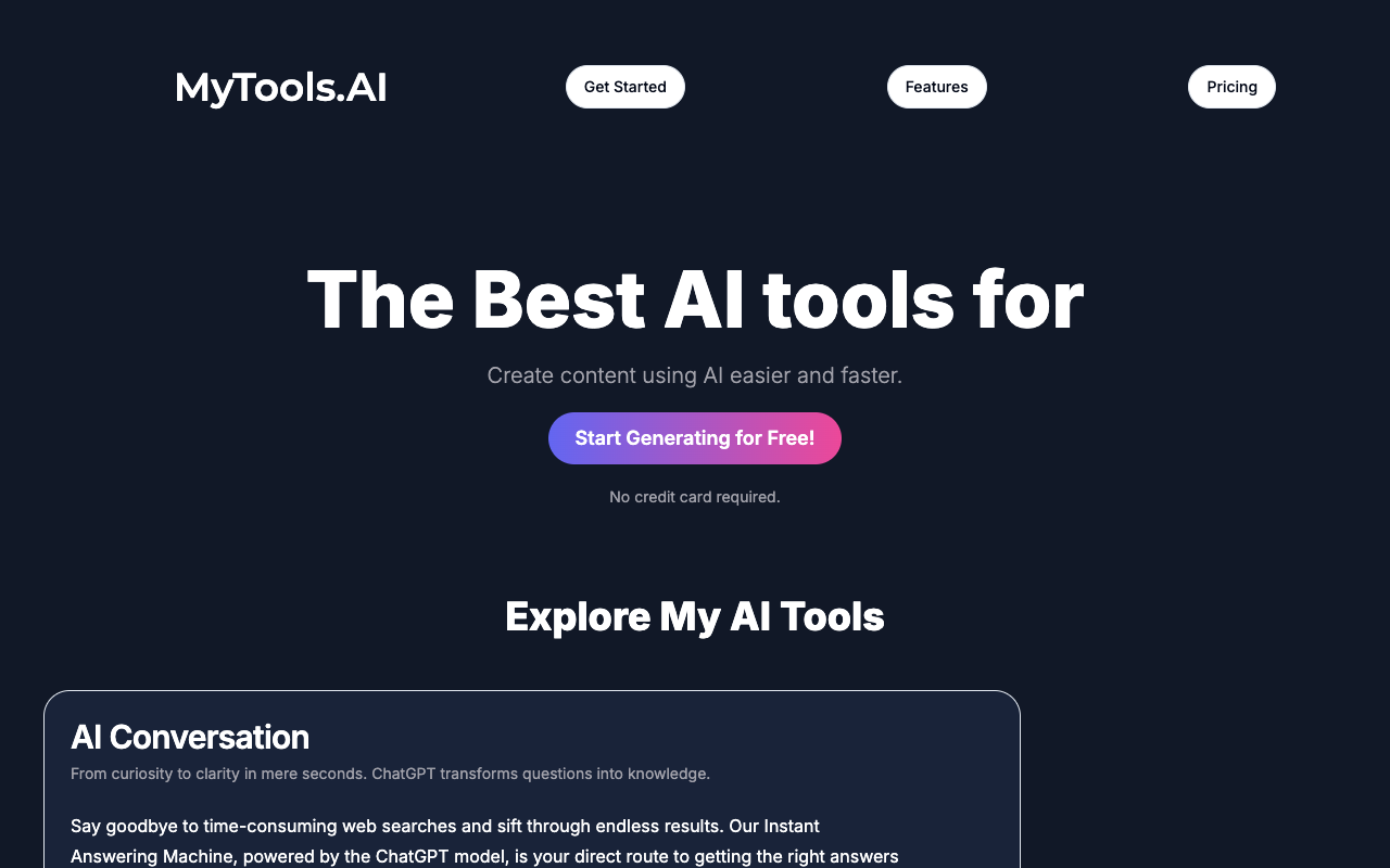 My-tools.ai - Best AI Tools for Developers and Creators