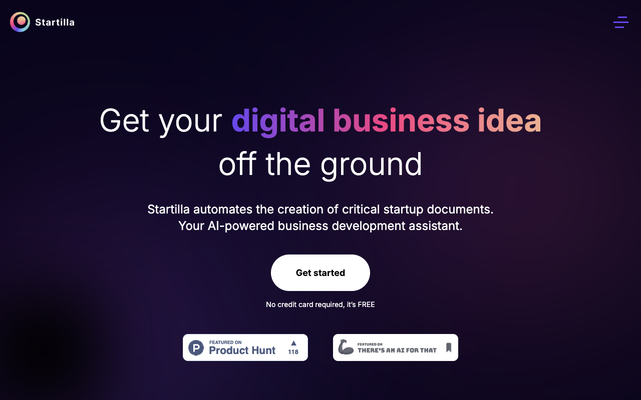Startilla - AI-powered business development assistant