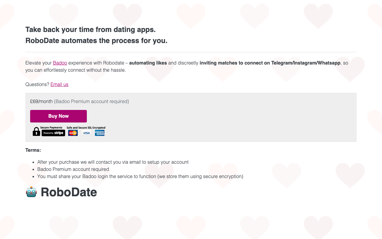 RoboDate - Elevate Your Badoo Experience with Automation Automation Dating App