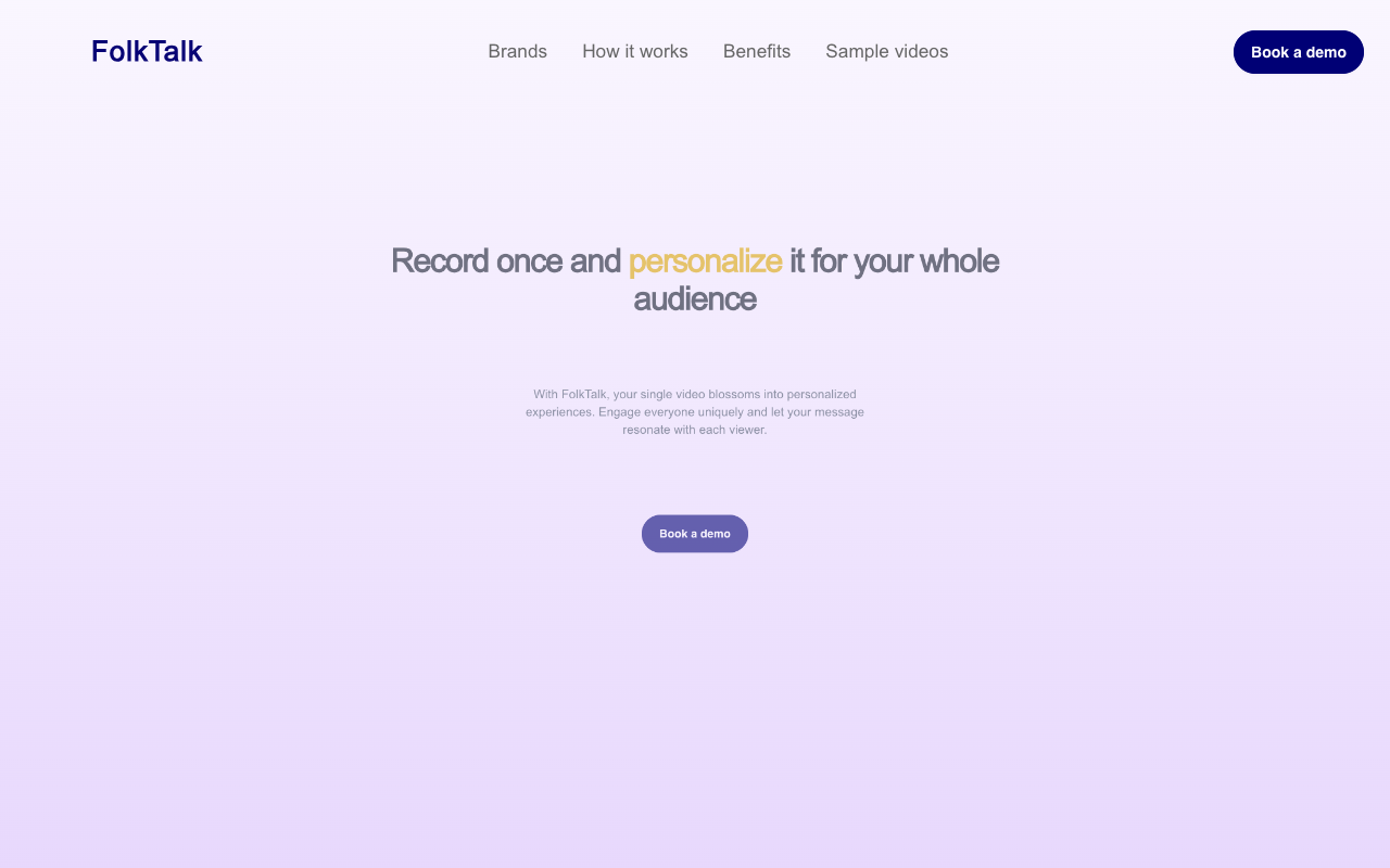 FolkTalk - Create Personalized Videos at scale with AI AI Marketing