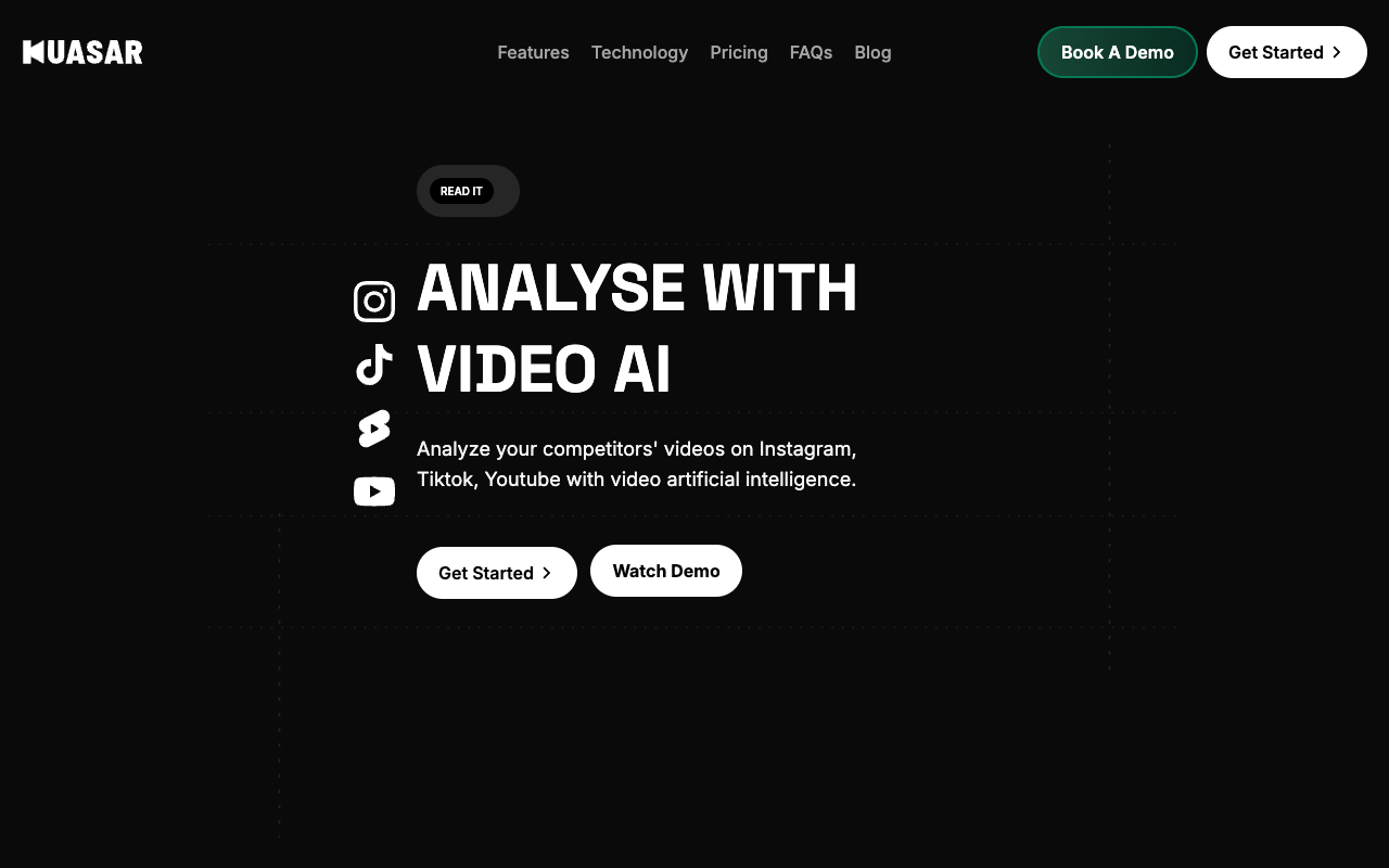 Kuasar Video AI - Social media video analytics with Video AI