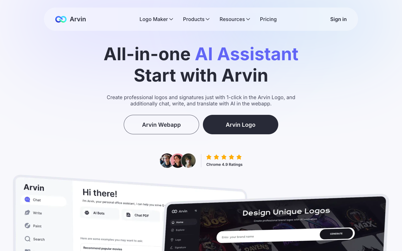 Arvin - Your One-Stop AI Assistant on All Websites