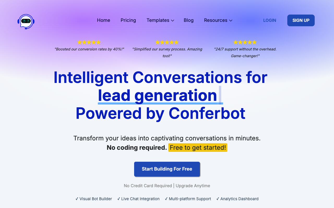 Conferbot - Revolutionize your website interactions