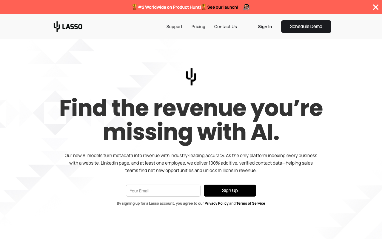 Lasso.ai - Open AI-enabled sales intelligence platform AI Sales Technology