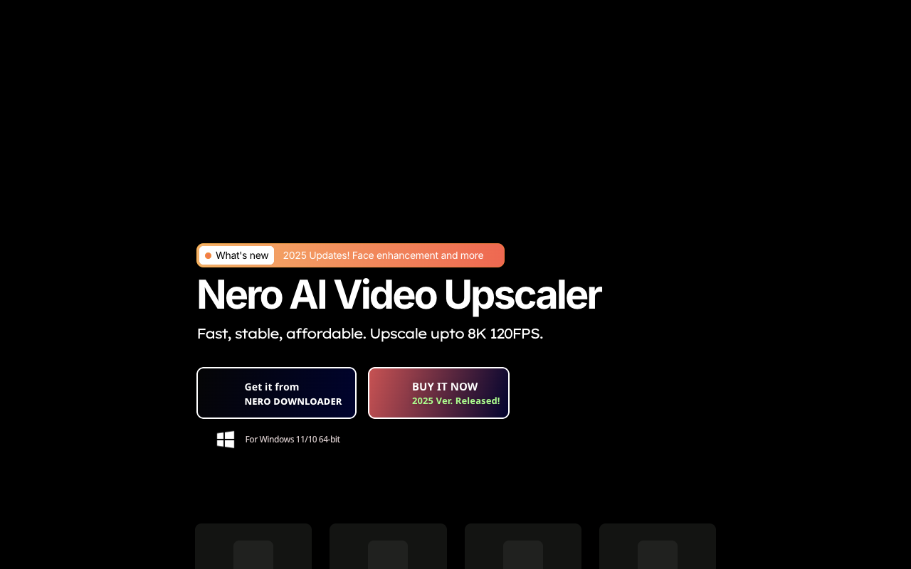 Nero AI Video Upscaler - Upgrade your videos instantly AI Video Upscaling