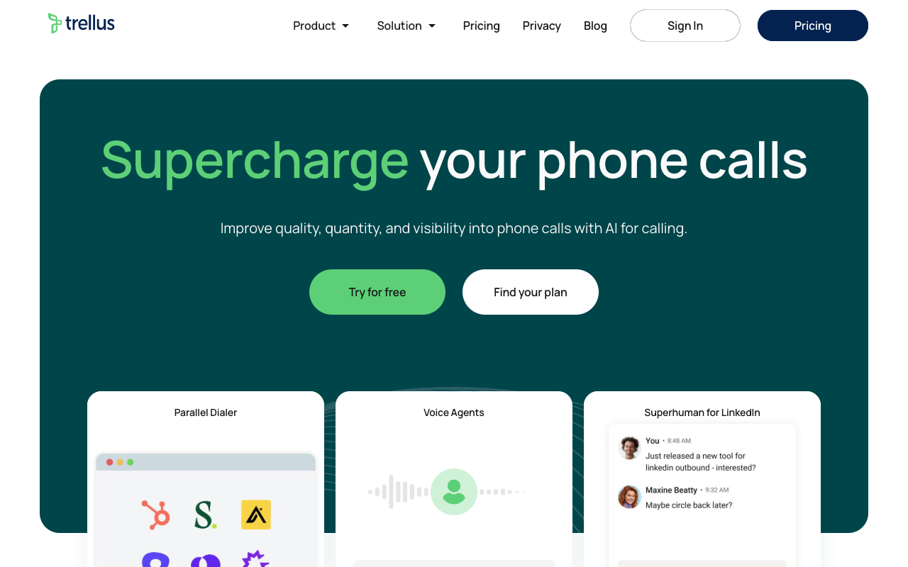 Trellus AI Autodialer - Retrofit your dialer into a powerful AI autodialer
